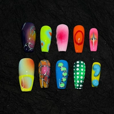 Wave Point Pattern Nails